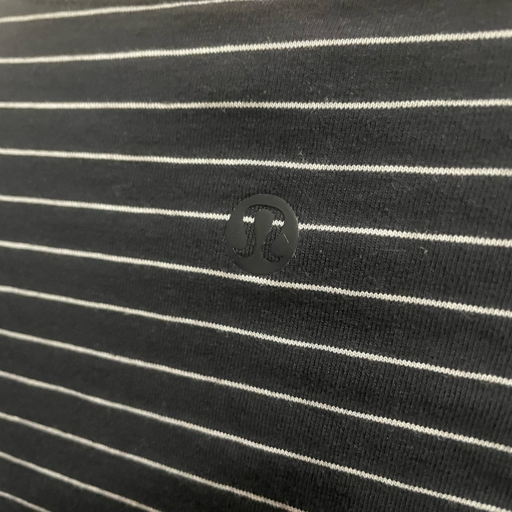 Lululemon Athletica Black and White Striped Long Sleeve Top - Picture 5 of 9